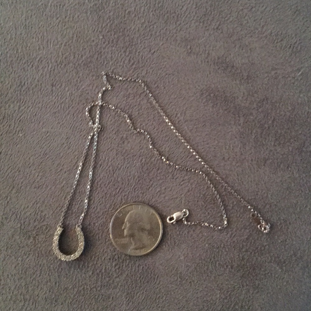 Diamond horse shoe necklace
